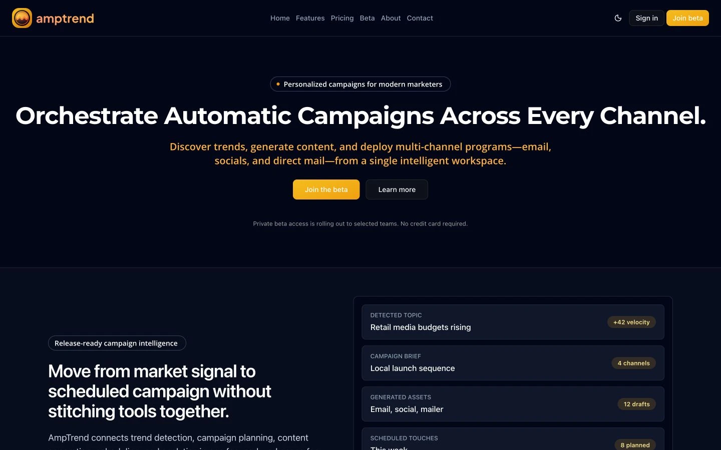 Amptrend website preview